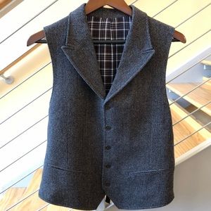 Flynt: Grey Herringbone Vest (Waistcoat)